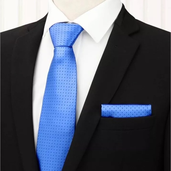 HISDERN Men's Silk Necktie With Matching Pocket Square Collection 10 PCS - Picture 2 of 5